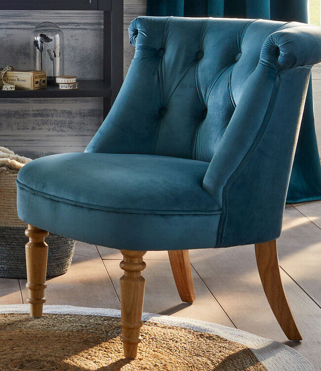 Fluwelen Fauteuil - Velvet - Lola - Blauw