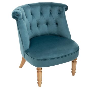 Atmosphera créateur d'intérieur Fluwelen Fauteuil - Velvet - Lola - Blauw