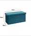 Grote Poef - Opbergbox - Opvouwbaar - Blauw - Zephyr