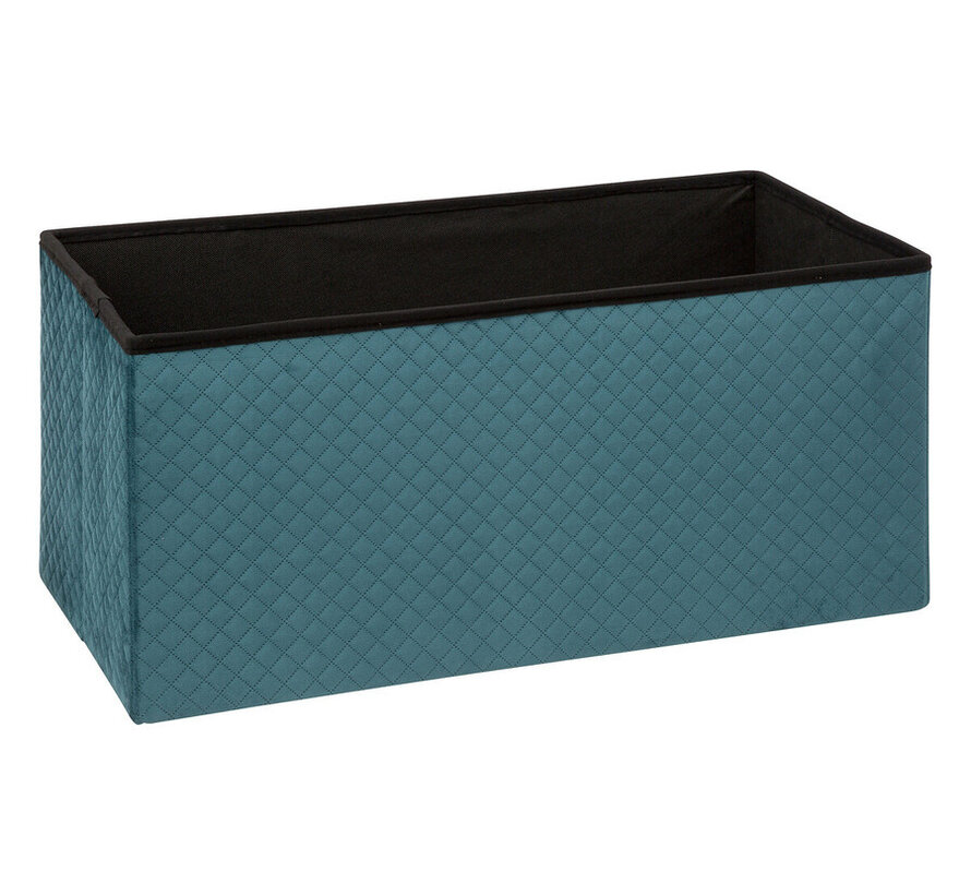 Large Pouf - Storage Box - Foldable - Blue - Zephyr
