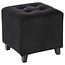 Atmosphera Comfort Pouf - Velvet - Black - Pine Haven