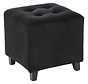 Pouf Confort - Velours - Noir - Pine Haven