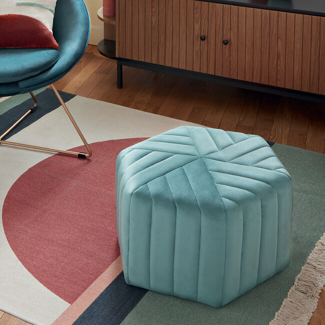 Pouf - Footstool - Green - Jade Breeze