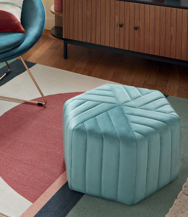 Pouf - Footstool - Green - Jade Breeze
