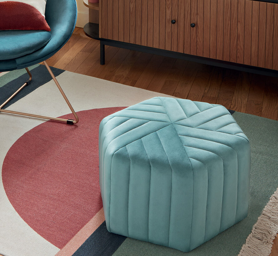 Pouf - Footstool - Green - Jade Breeze