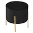 Atmosphera Stool - Black - Velvet - Obsidian Forge