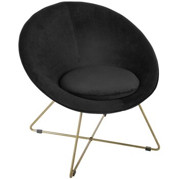 Atmosphera créateur d'intérieur Armchair - Velvet - Black - Nocturna Iron