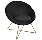 Fauteuil - Velvet - Zwart - Nocturna Iron