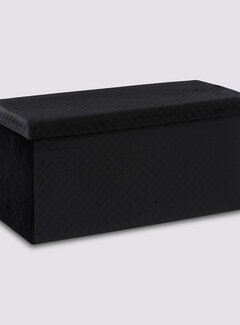  5Five Pouf - Boîte de rangement - Pliable - Noir - Shadow Stash