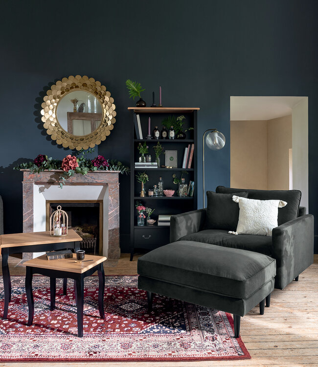 Hocker - Voetenbank - Kaki Groen - Velvet Essence