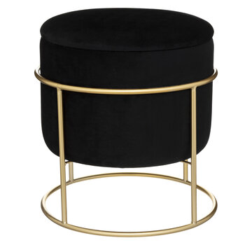 Atmosphera créateur d'intérieur Pouf - Footstool - Black - Black Diamond