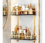 Bathroom Shelf - Wall Rack - Gold/Black - Gilded Elegance