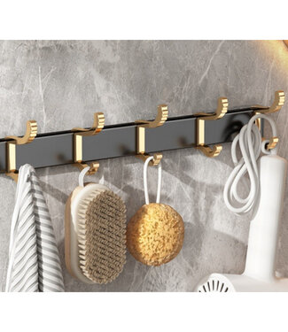 Ecarla Wandkapstok - Handdoekrek - Zwart/Goud - Gilded Hangings