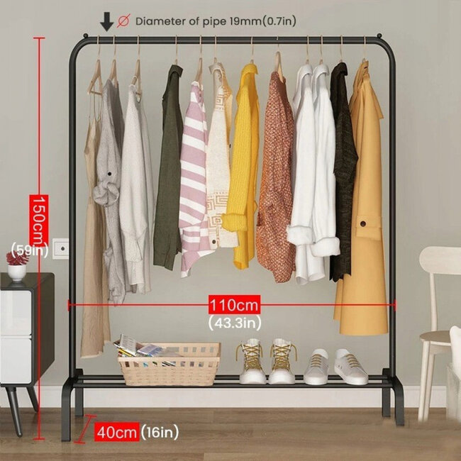 Clothes rack - Coat rack - Black - Shadow Hang