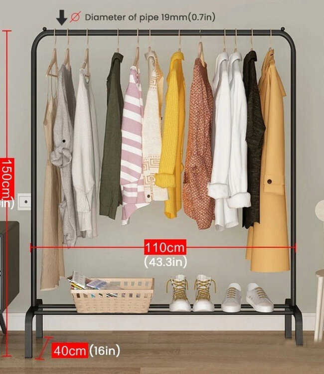 Clothes rack - Coat rack - Black - Shadow Hang