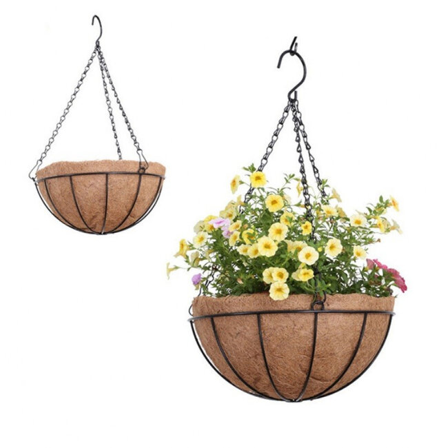 Hanging Planters 2 Pair - Black - Bloom Sling