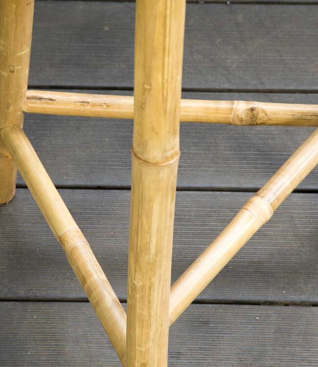 Bamboe Kruk -  Driepoot -  Naturel - Barkruk  - Taman