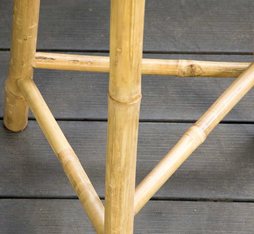 Bamboo Stool - Tripod - Natural - Bar Stool - Taman