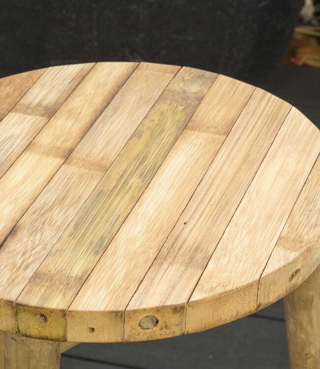 Bamboe Kruk -  Driepoot -  Naturel - Barkruk  - Taman