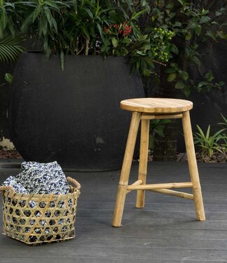 Decoclico Bamboo Stool - Tripod - Natural - Bar Stool - Taman