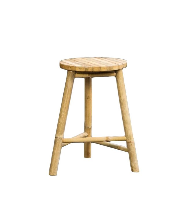 Bamboe Kruk -  Driepoot -  Naturel - Barkruk  - Taman