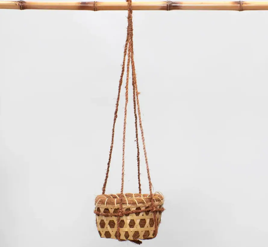 Wicker Hanging Basket - Plant Hanger - Natural