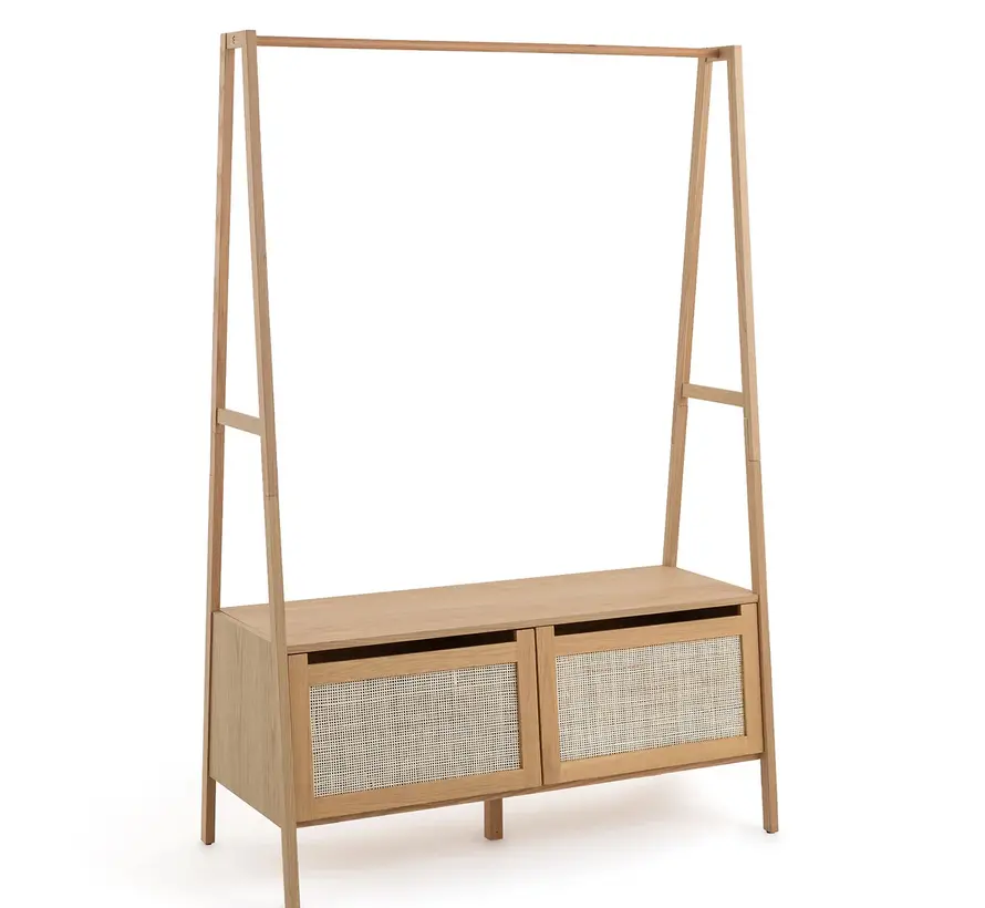 Rattan Clothes Rack - Coat Rack - Natural - Tiria