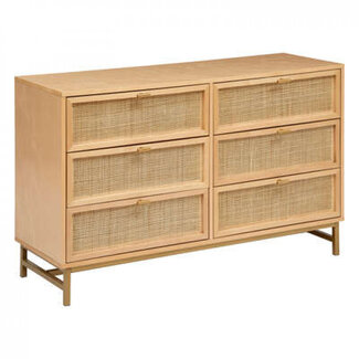Atmosphera Wide Chest of Drawers - 6 Drawers - Natural - Luminora