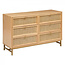 Atmosphera Wide Chest of Drawers - 6 Drawers - Natural - Luminora