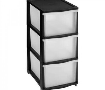  5Five Chest of drawers/Organizer - 3 Drawers - Black - Inkwell