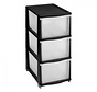 Commode/Organiseur - 3 Tiroirs - Noir - Encrier