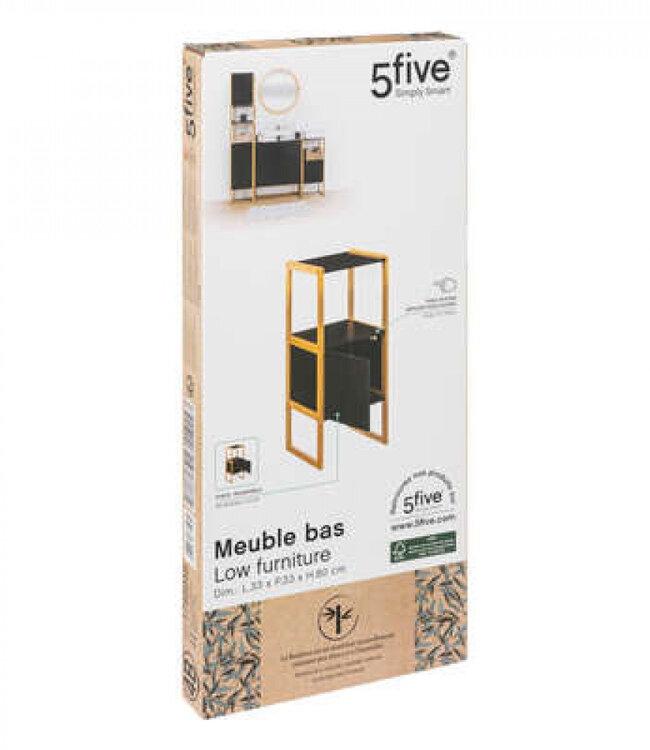 Badkamerkast - Kolomkast - Zwart - Bambino Noir