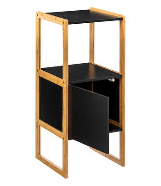 Bathroom cabinet - Column cabinet - Black - Bambino Noir