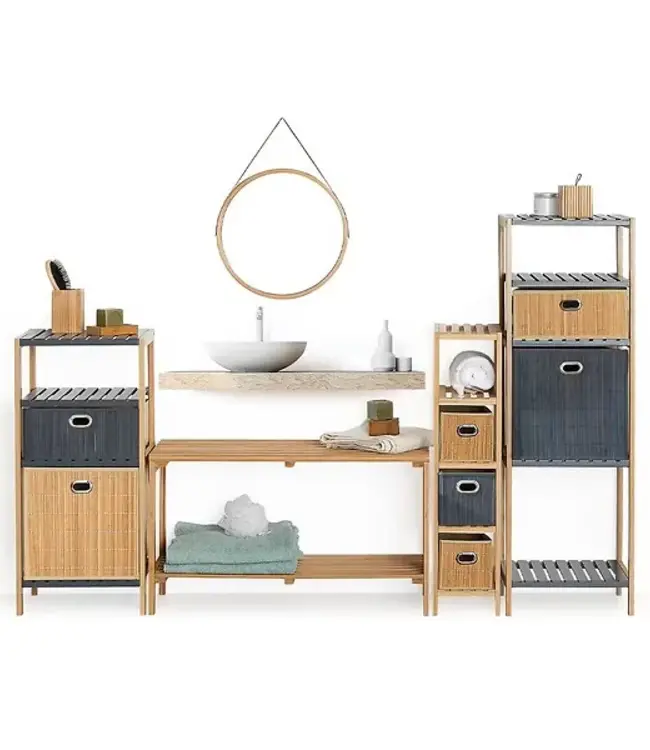 Opbergrek / Schoenenrek Gemaakt van Bamboe - 2 niveaus