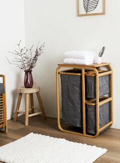 Home Deco Storage Basket - 3 Compartments - Grey