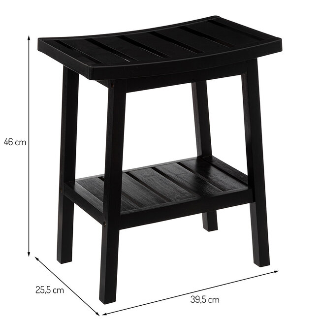 Bamboo Stool - Black