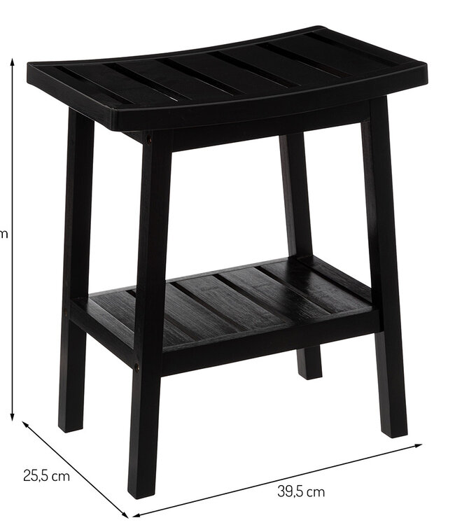 Bamboo Stool - Black