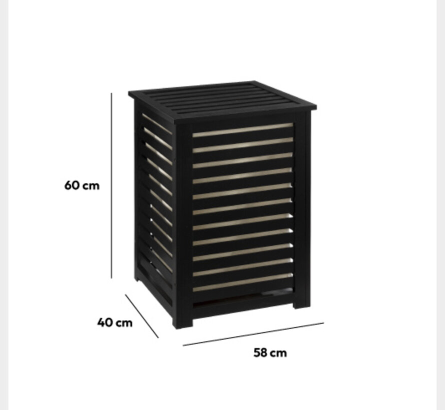 Laundry Basket - 65L - Black