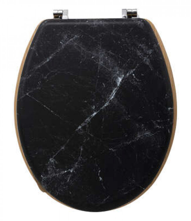 Black Toilet Seat - Marmer Look