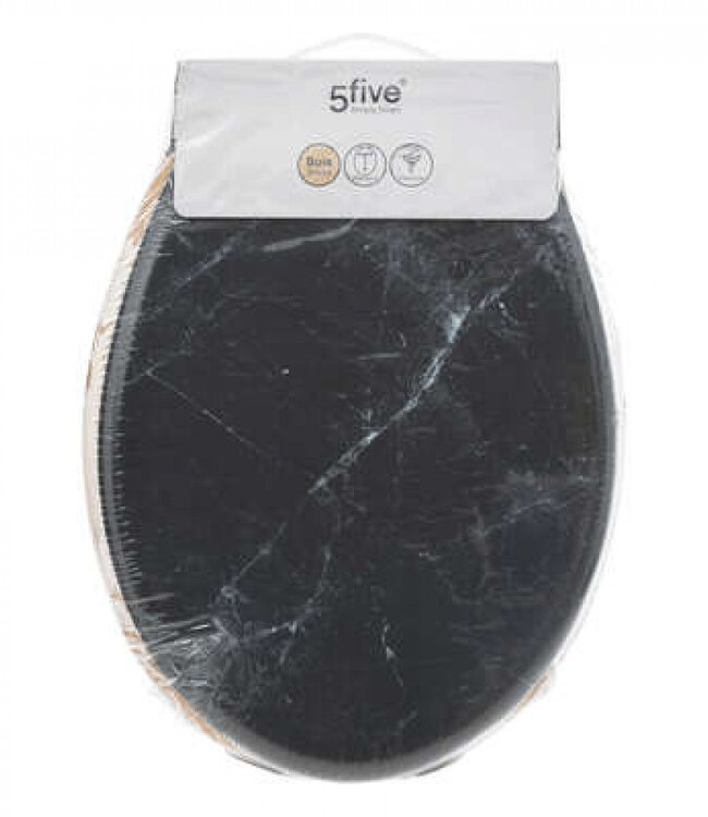 Zwarte Toiletbril - Marmer Look