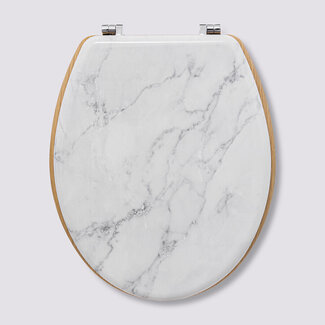  5Five Witte Toiletbril - Marmer Look - Wc