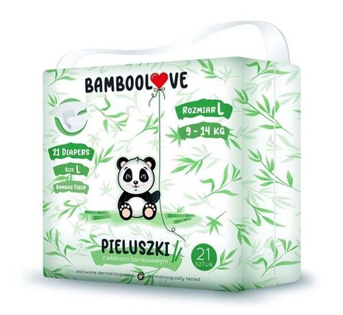 Bamboolove 3-Pack Milieuvriendelijke Bamboe Luiers - Maat L 9-14 kg - Bamboolove