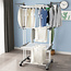 Laundry drying rack - Drying rack - With wheels - Foldable - White