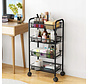 Trolley with Wheels - 4-Layer - Black