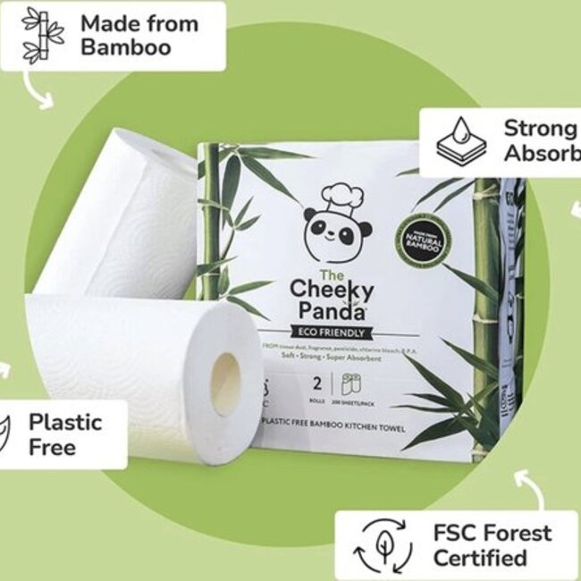 4-Pack Kitchen Rolls of 4 Pieces - Cheeky Panda