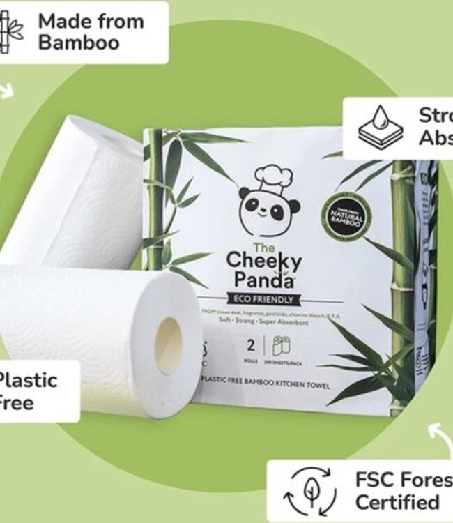 4-Pack Kitchen Rolls of 4 Pieces - Cheeky Panda