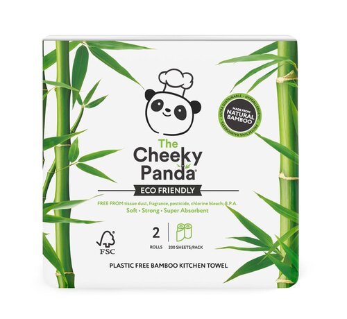 Cheeky Panda 4-Pack Keukenrollen van 4 Stuks - Cheeky Panda