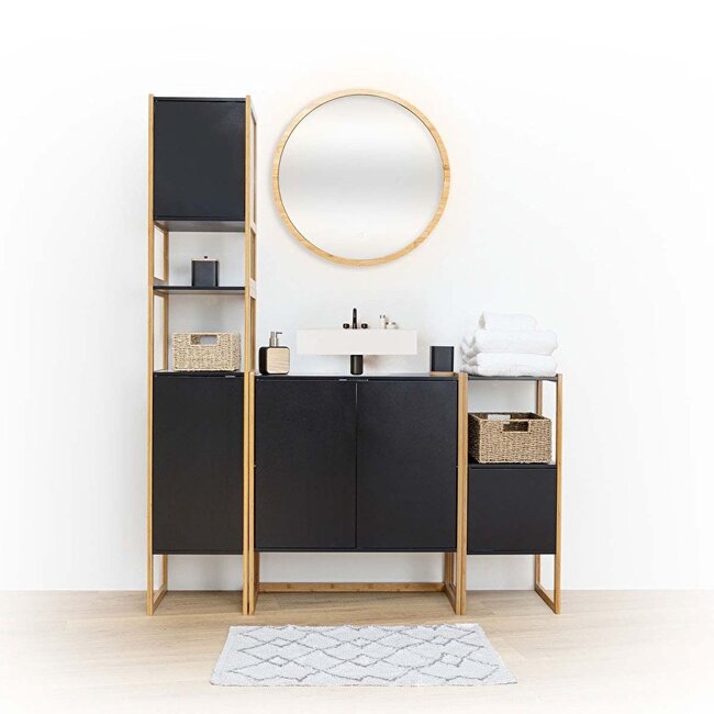 Toilet set - Bathroom furniture - Black - MidnightLux