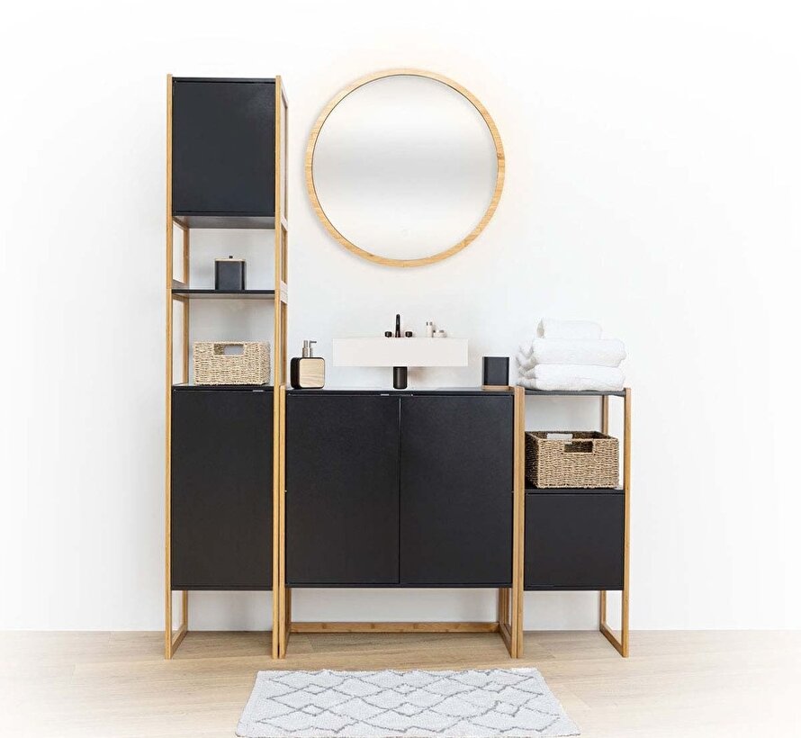 Toilet set - Bathroom furniture - Black - MidnightLux