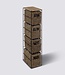 Rieten Opbergset - 4 Stuks - Staand - Bruin